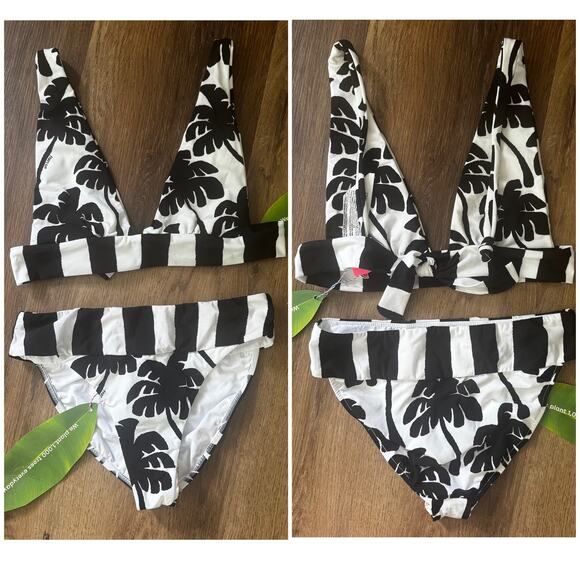FARM Rio Other - Farm Rio Coconut Bikini in Black/White